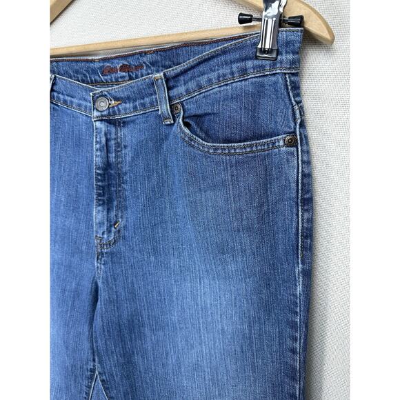 Eddie Bauer Women’s Jeans Sz 14R Stretch Natural Fit Straight Leg Preppy Classic - Picture 3 of 16